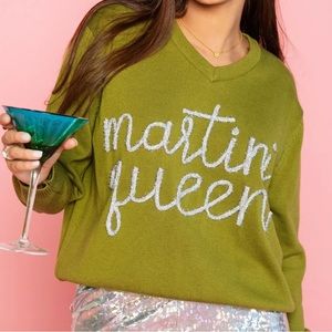 Queen of Sparkles Martini Queen Sweater